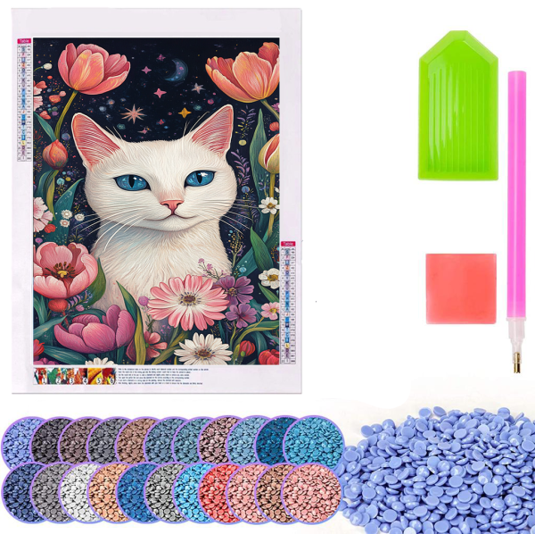 Starry Eyed White Cat - 3